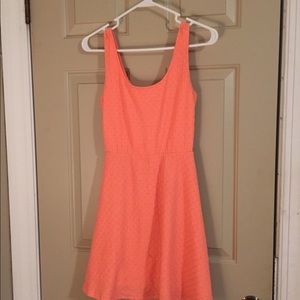 Coral sleeveless dress